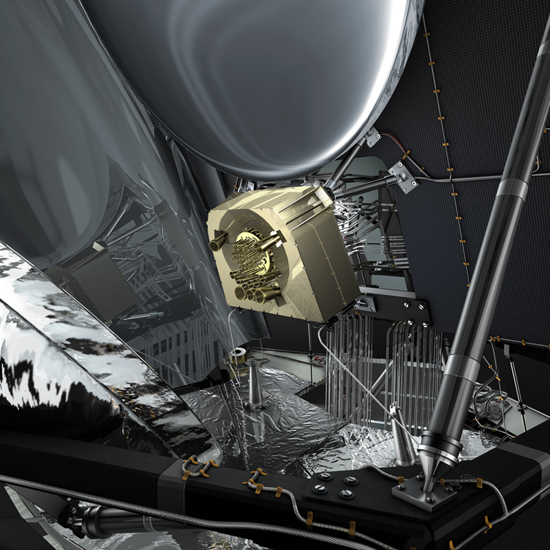 Vue artistique de la plateforme du satellite Planck - © ESA